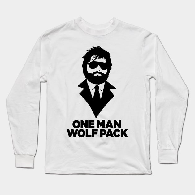 One Man WolfPack Long Sleeve T-Shirt by methaneart